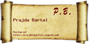 Prajda Bartal névjegykártya